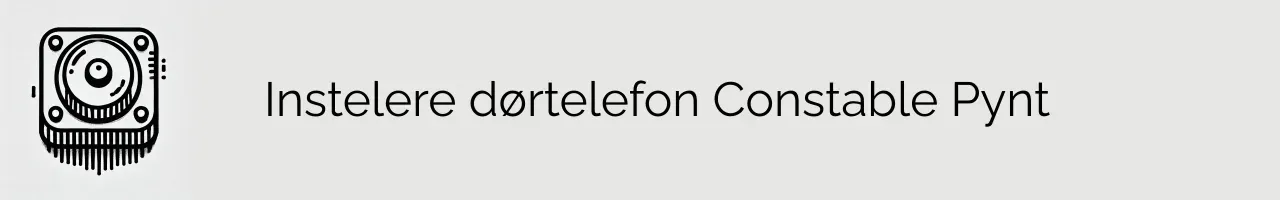 Instelere dørtelefon Constable Pynt